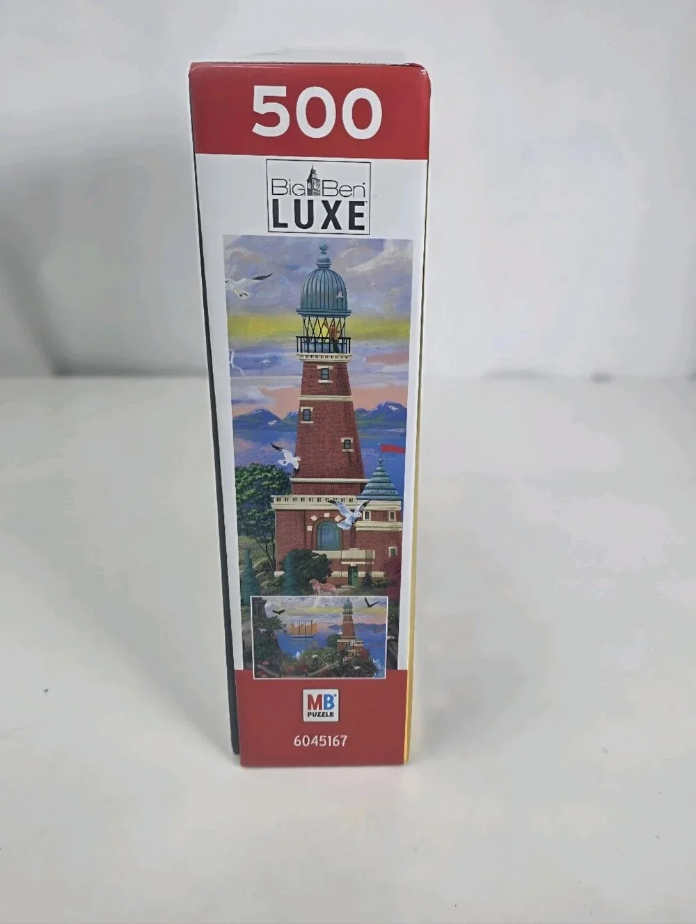 500 Pieces Jigsaw Puzzle Milton Bradley 24”x18” Lighthouse Big Ben Luxe.  NEW.